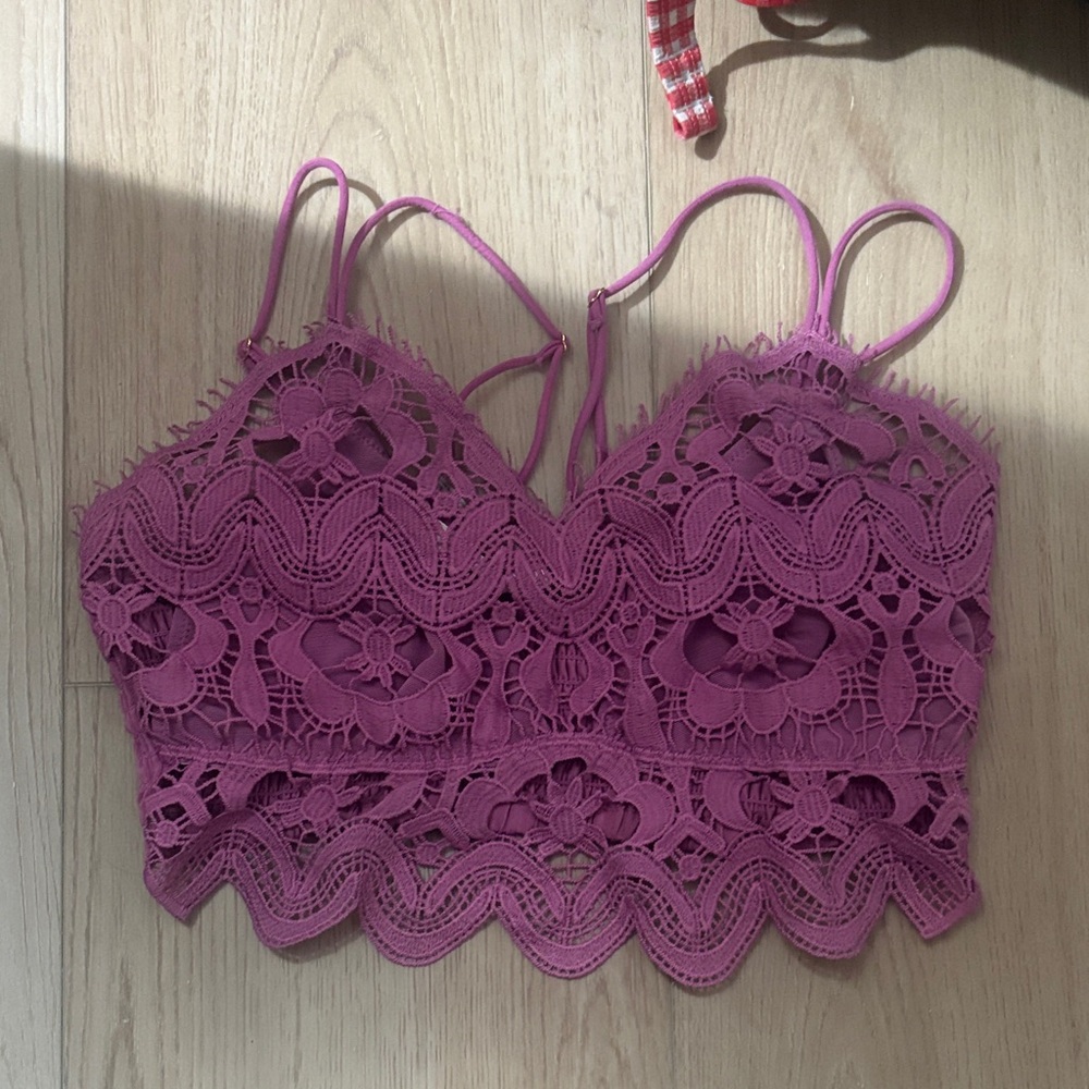 Anthropologie Purple Lace Bralette